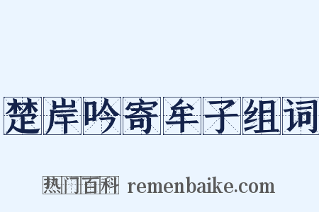 楚岸吟寄牟子组词是什么意思的图片